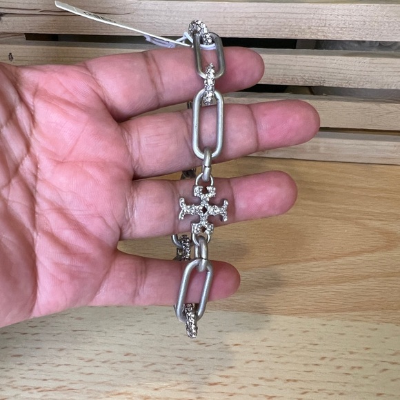 Tory Burch Roxanne Pave Chain Bracelet - Picture 6 of 6